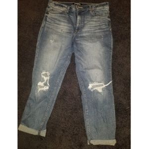 EXPRESS girlfriend high-rise denim